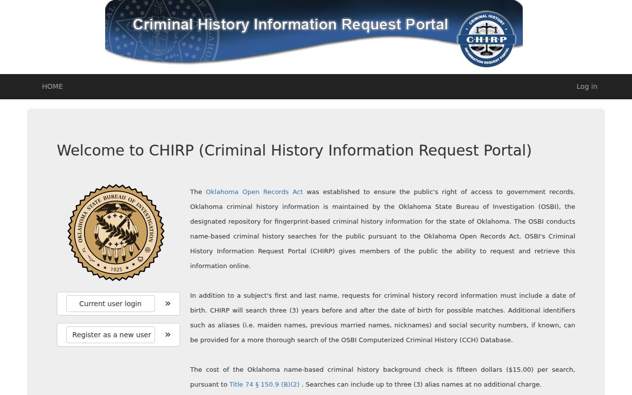 Dewey County traffic warrant reference showing a public state portal interface